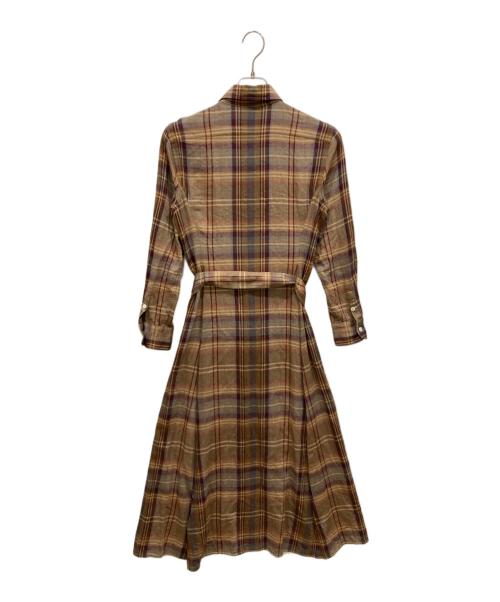 POLO RALPH LAUREN（ポロ・ラルフローレン）POLO RALPH LAUREN (ポロ・ラルフローレン) チェックワンピース ベージュ サイズ:2の古着・服飾アイテム