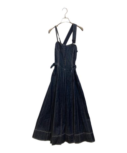 CASA FLINE（カーサフライン）CASA FLINE (カーサフライン) フロントホックデニムロングワンピース ネイビー サイズ:FREEの古着・服飾アイテム