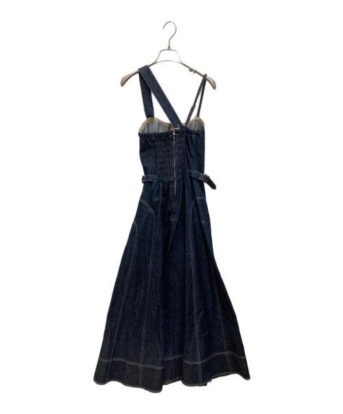 CASA FLINE（カーサフライン）CASA FLINE (カーサフライン) フロントホックデニムロングワンピース ネイビー サイズ:FREEの古着・服飾アイテム