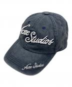 Acne studiosアクネ ストゥディオス）の古着「Logo Cap ウォッシュ加工 6パネルベースボールキャップ」｜グレー