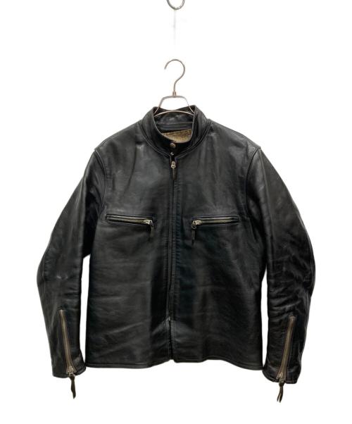 AVIREX（アヴィレックス）AVIREX (アヴィレックス) シングルレザージャケット ブラック サイズ:40の古着・服飾アイテム