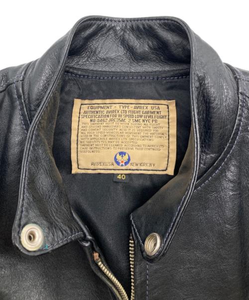 AVIREX（アヴィレックス）AVIREX (アヴィレックス) シングルレザージャケット ブラック サイズ:40の古着・服飾アイテム