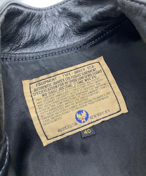 AVIREX（アヴィレックス）AVIREX (アヴィレックス) シングルレザージャケット ブラック サイズ:40の古着・服飾アイテム