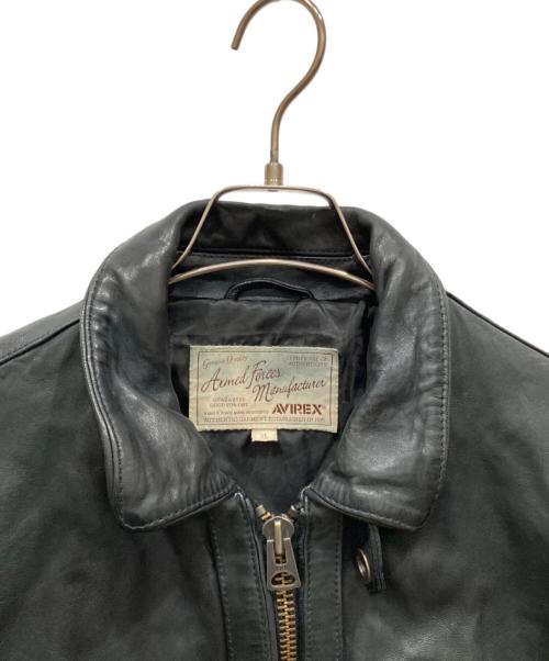AVIREX（アヴィレックス）AVIREX (アヴィレックス) レザージャケット グリーン サイズ:XLの古着・服飾アイテム