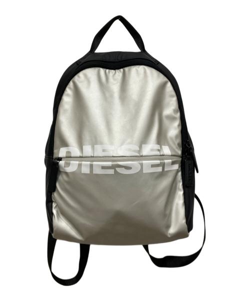 DIESEL（ディーゼル）DIESEL (ディーゼル) リュック ブラック×シルバーの古着・服飾アイテム