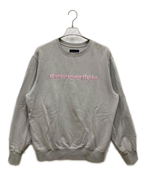 thisisneverthat（ディスイズネバーザット）thisisneverthat (ディスイズネバーザット) 23SS T-Logo Crewneck グレー サイズ:SIZE Lの古着・服飾アイテム