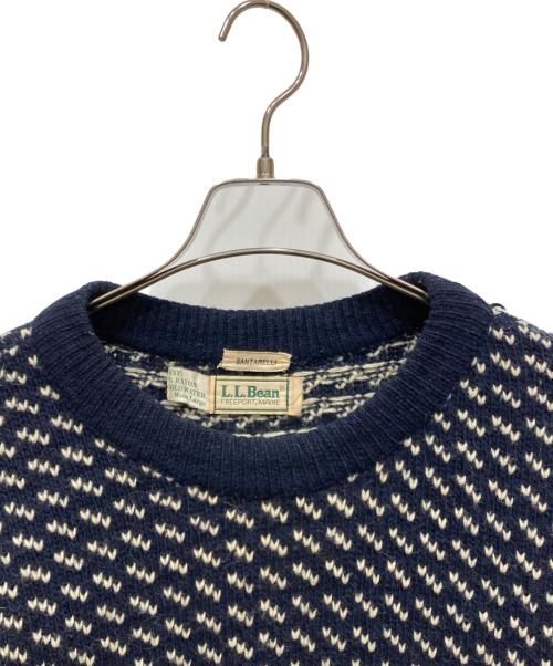 L.L.Bean（エルエルビーン）L.L.Bean (エルエルビーン) 80’ｓバーズアイニット ネイビー サイズ:SIZE Lの古着・服飾アイテム