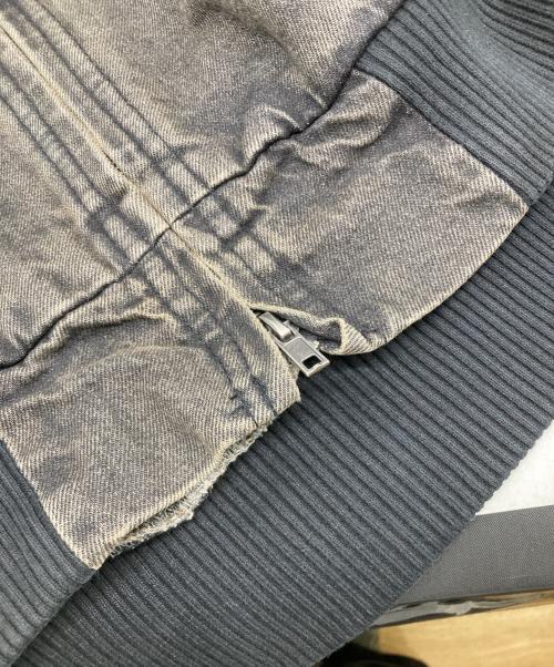 9090（9090）9090 (9090) Heisei Logo Denim Zip Hoodie ブラウン サイズ:Lの古着・服飾アイテム