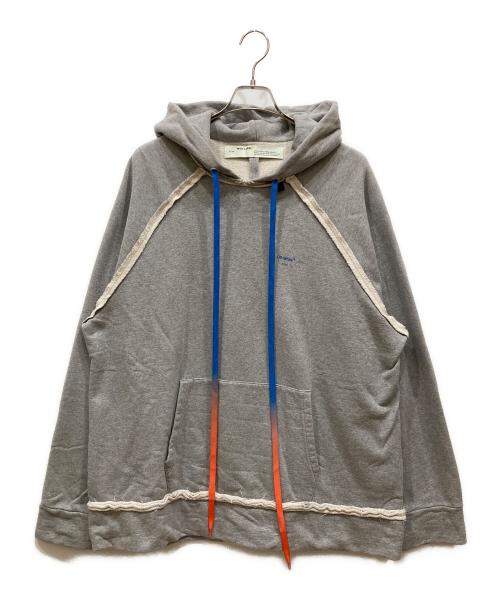 OFFWHITE（オフホワイト）OFFWHITE (オフホワイト) VIRGIL ABLOH BACK ALLOW HOODIE グレー サイズ:SIZE Mの古着・服飾アイテム