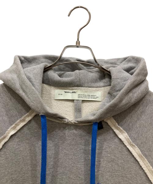 OFFWHITE（オフホワイト）OFFWHITE (オフホワイト) VIRGIL ABLOH BACK ALLOW HOODIE グレー サイズ:SIZE Mの古着・服飾アイテム