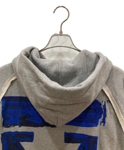 OFFWHITE（オフホワイト）OFFWHITE (オフホワイト) VIRGIL ABLOH BACK ALLOW HOODIE グレー サイズ:SIZE Mの古着・服飾アイテム