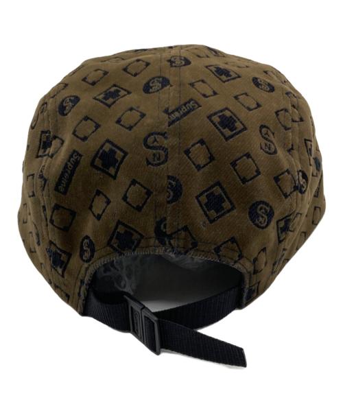 SUPREME（シュプリーム）SUPREME (シュプリーム) Flocked Denim Camp Cap ブラウンの古着・服飾アイテム