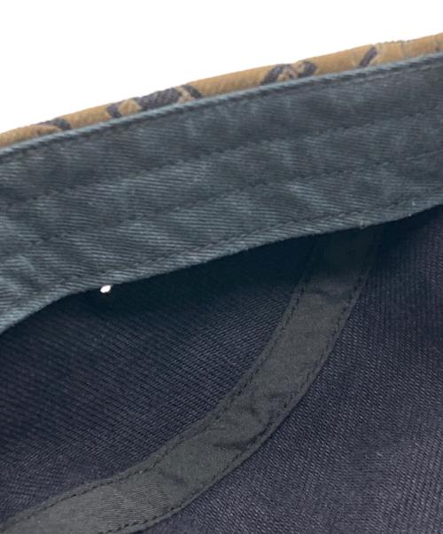 SUPREME（シュプリーム）SUPREME (シュプリーム) Flocked Denim Camp Cap ブラウンの古着・服飾アイテム