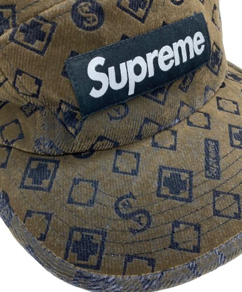 SUPREME（シュプリーム）SUPREME (シュプリーム) Flocked Denim Camp Cap ブラウンの古着・服飾アイテム