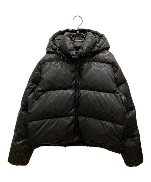 COACH（コーチ）COACH (コーチ) シグネチャーダウンジャケット ブラック サイズ:Lの古着・服飾アイテム