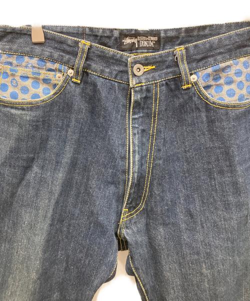 stussy（ステューシー）stussy (ステューシー) 00sドットプリントデニムパンツ インディゴ サイズ:32の古着・服飾アイテム