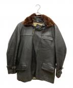 USEDユーズド）の古着「ライナー付ロングレザージャケット」｜ブラック