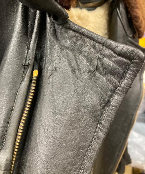 USED（ユーズド）USED (ユーズド) ライナー付ロングレザージャケット ブラック サイズ:SIZE Freeの古着・服飾アイテム