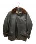 USED（ユーズド）の古着「ライナー付ロングレザージャケット」｜ブラック