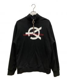 OY（オーワイ）の古着「ハーフジップロゴスウェット」｜ブラック