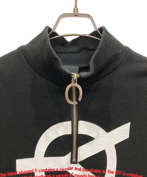 OY（オーワイ）OY (オーワイ) ハーフジップロゴスウェット ブラック サイズ:FREEの古着・服飾アイテム