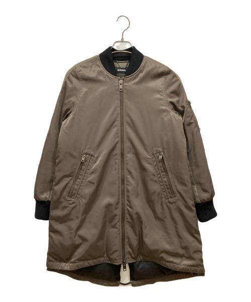 DIESEL（ディーゼル）DIESEL (ディーゼル) ロングダウンMA1コート カーキ サイズ:	SIZE XXSの古着・服飾アイテム