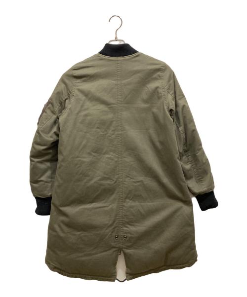 DIESEL（ディーゼル）DIESEL (ディーゼル) ロングダウンMA1コート カーキ サイズ:	SIZE XXSの古着・服飾アイテム