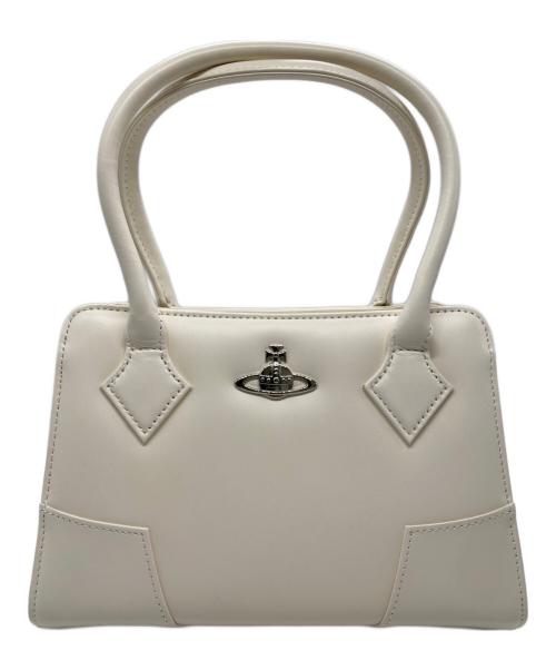 Vivienne Westwood（ヴィヴィアンウエストウッド）Vivienne Westwood (ヴィヴィアンウエストウッド) プレーンハンドバッグ ホワイトの古着・服飾アイテム