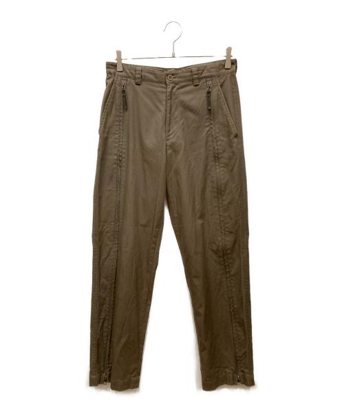 ISSEY MIYAKE WHITE LABEL（イッセイミヤケホワイトレーベル）ISSEY MIYAKE WHITE LABEL (イッセイミヤケホワイトレーベル) センタージップギミックパンツ ブラウン サイズ:SIZE 1の古着・服飾アイテム