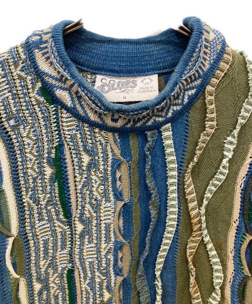Coogi（クージー）Coogi (クージー) 3Dニット ブルー サイズ:SIZE Mの古着・服飾アイテム