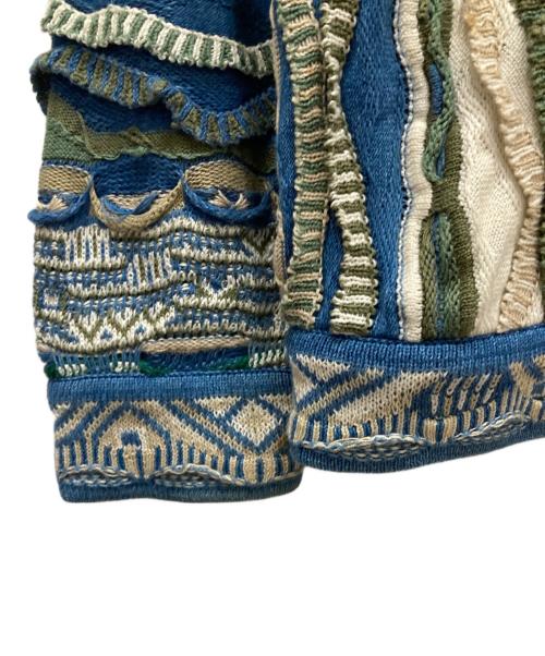 Coogi（クージー）Coogi (クージー) 3Dニット ブルー サイズ:SIZE Mの古着・服飾アイテム