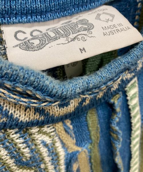 Coogi（クージー）Coogi (クージー) 3Dニット ブルー サイズ:SIZE Mの古着・服飾アイテム