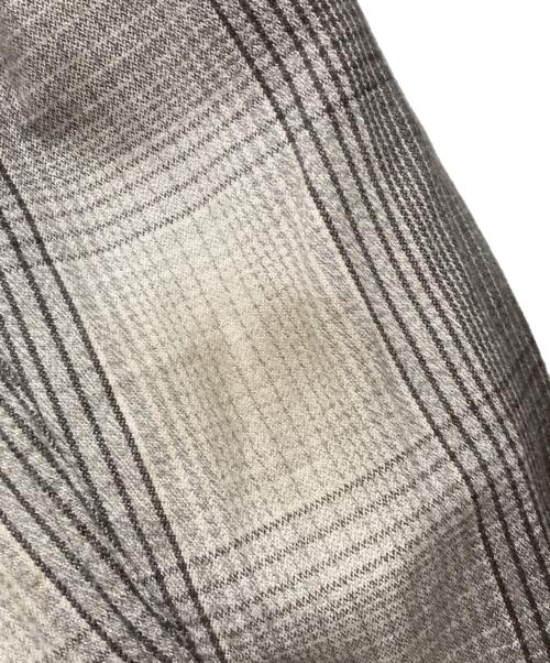 ANCELLM（アンセルム）ANCELLM (アンセルム) DAMAGED FLANNEL CHECK SHIRT ベージュ サイズ:1の古着・服飾アイテム