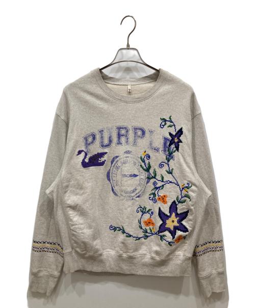 KHOKI（コッキ）KHOKI (コッキ) Cross-stitch sweat shirt グレー サイズ:3の古着・服飾アイテム