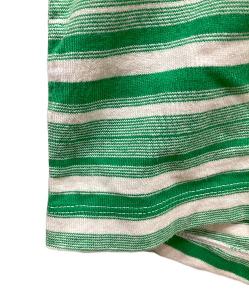 POLYPLOID（ポリプロイド）POLYPLOID (ポリプロイド) ボーダー半袖カットソー グリーン サイズ:SIZE 3の古着・服飾アイテム