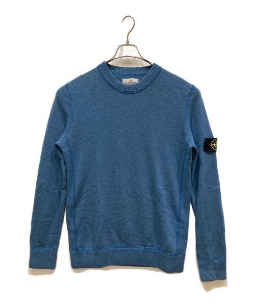STONE ISLAND（ストーンアイランド）STONE ISLAND (ストーンアイランド) クルーネックニット ブルー サイズ:	SIZE Lの古着・服飾アイテム
