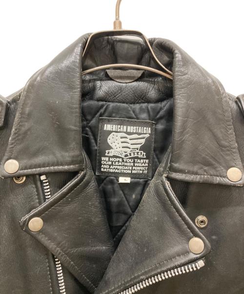 AMERICAN NOSTALGIA（アメリカンノスタルジア）AMERICAN NOSTALGIA (アメリカンノスタルジア) レザージャケット ブラック サイズ:	SIZE Lの古着・服飾アイテム
