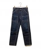SAMURAI JEANSサムライジーンズ）の古着「17oz デニムダブルニーワークパンツ」｜ブルー