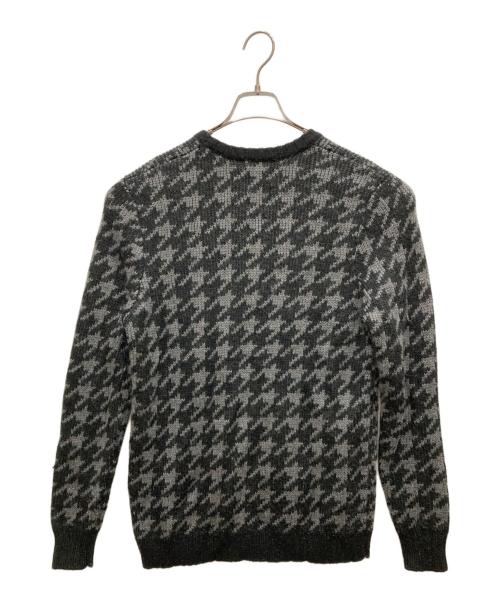 stussy（ステューシー）stussy (ステューシー) 千鳥柄クルーネックニット ブラック サイズ:Sの古着・服飾アイテム