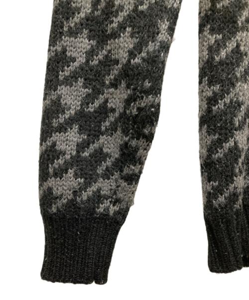 stussy（ステューシー）stussy (ステューシー) 千鳥柄クルーネックニット ブラック サイズ:Sの古着・服飾アイテム