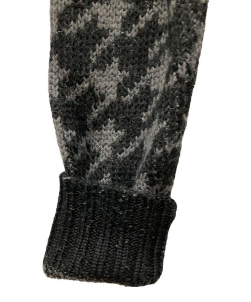 stussy（ステューシー）stussy (ステューシー) 千鳥柄クルーネックニット ブラック サイズ:Sの古着・服飾アイテム