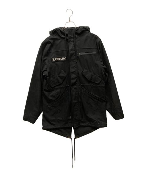 BABYLONE（バビロン）BABYLONE (バビロン) バックプリント M-51/モッズコート ブラック サイズ:SIZE Lの古着・服飾アイテム
