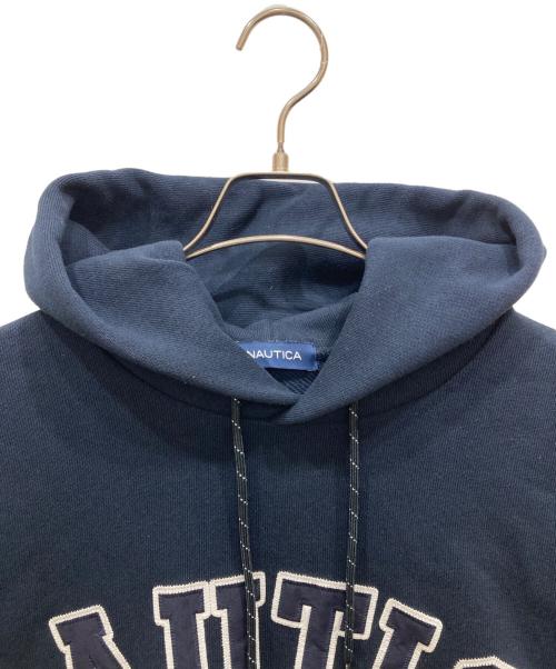 NAUTICA（ノーティカ）NAUTICA (ノーティカ) Arch Logo Sweat Hoodie ネイビー サイズ:Ⅼの古着・服飾アイテム