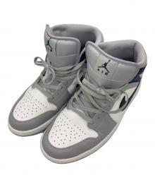 NIKE（ナイキ）の古着「Air Jordan 1 Mid」｜ネイビー×グレー
