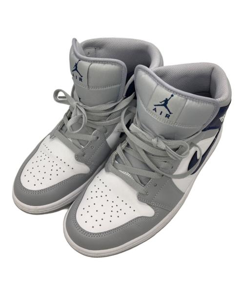 NIKE（ナイキ）NIKE (ナイキ) Air Jordan 1 Mid ネイビー×グレー サイズ:28の古着・服飾アイテム