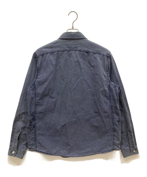SASSAFRAS（ササフラス）SASSAFRAS (ササフラス) ミリタリーシャツジャケット ネイビー サイズ:Ⅼの古着・服飾アイテム