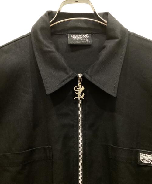 LOWLOW STREETWEAR（LOWLOW STREETWEAR）LOWLOW STREETWEAR (LOWLOW STREETWEAR) ジップシャツ ブラック サイズ:XXLの古着・服飾アイテム