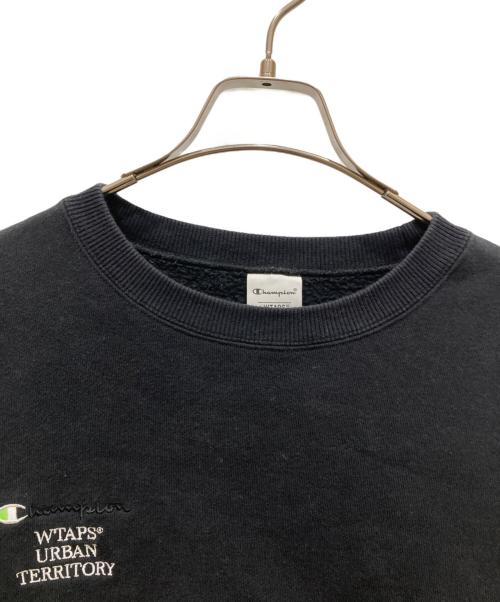 Champion（チャンピオン）Champion (チャンピオン) WTAPS (ダブルタップス) クルーネックスウェット ブラック サイズ:Ⅼの古着・服飾アイテム