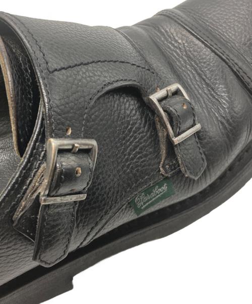PARABOOT（パラブーツ）PARABOOT (パラブーツ) ダブルモンクストラップシューズ ブラック サイズ:	SIZE 7 1/2の古着・服飾アイテム