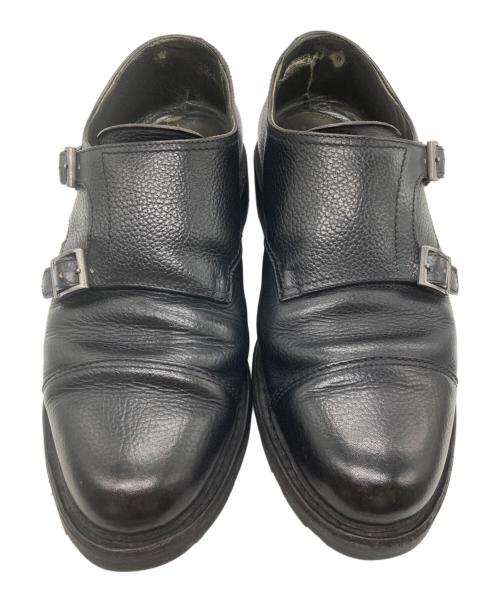 PARABOOT（パラブーツ）PARABOOT (パラブーツ) ダブルモンクストラップシューズ ブラック サイズ:	SIZE 7 1/2の古着・服飾アイテム